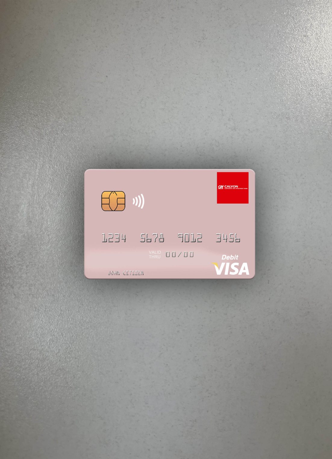 Download Thailand Calyon Bank visa debit card photolook front Photoshop template